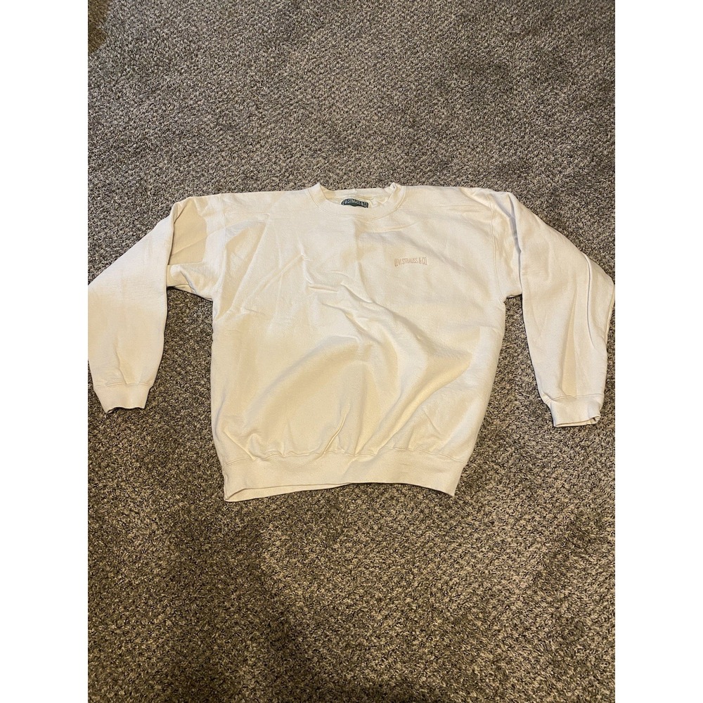 Levi Strauss Made In USA Crewneck Sweatshirt Vintage White XL VTG 80s 90s CLEAN